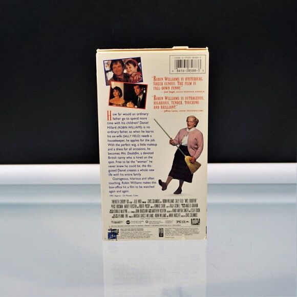 Mrs. Doubtfire VHS Tape 1993 Movie Robin Williams Sally Field - Picture 3 of 4
